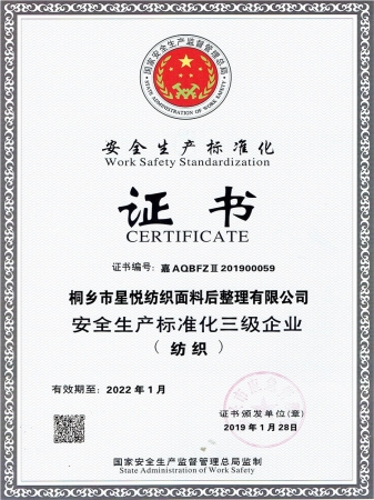 安全生产标准化三级企业